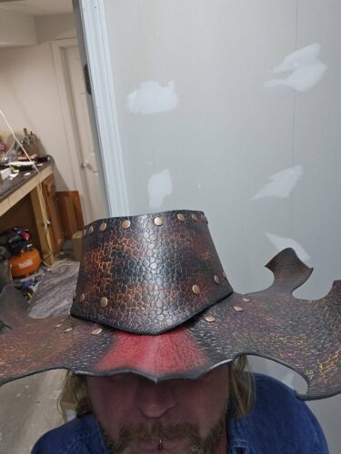 "Draconic" Leather Hat Pattern photo review